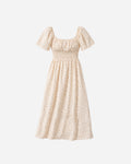 Gathered Sleeve Midi Dress